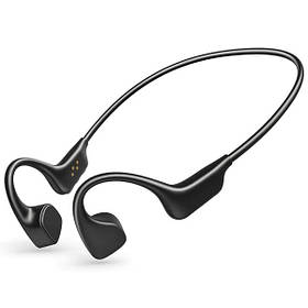 Bluetooth-навушники бездротові водонепроникні спортивні Tough On Х12 з кістковою провідністю чорні