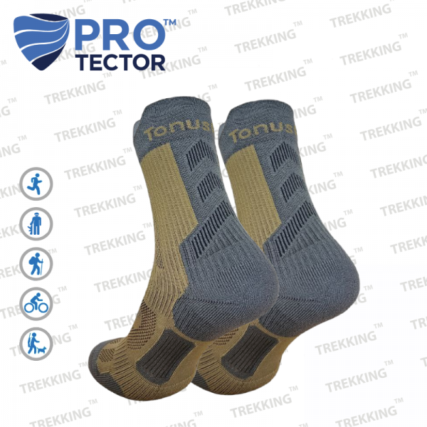 Демісезонні шкарпетки, компресійні "ShortDry PRO" coyote-gray