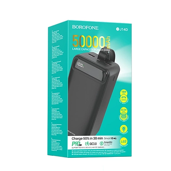 Повербанк з ліхтариком та швидкою зарядкою Borofone BJ14D 50000 mAh 20W PD QC3.0