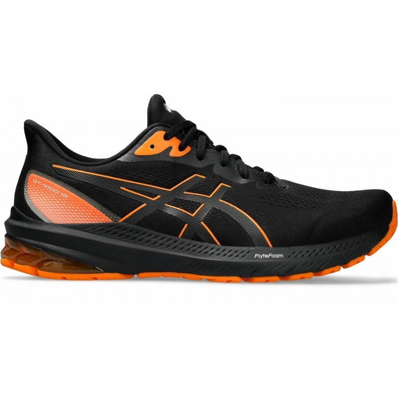 Чоловічі кросівки ASICS GT-1000 12 GTX Чорний, Помаранчевий 45 SPU1011B684-001 45
