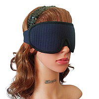 Маска для сну повітропроникна Silenta 3D Breath Dark Blue