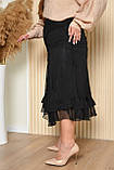 Спідниця жіноча чорного кольору розмір 56 160209L, фото 2