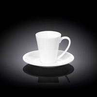 Чашка кавова з блюдцем Wilmax 110 мл порцеляна (993054 WL)