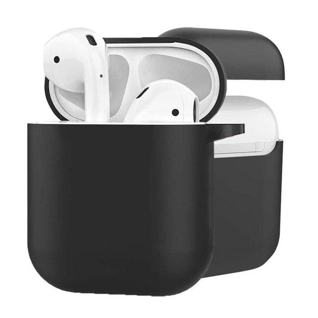 Чохол накладка Silicon Case Slim для Airpods 1/2 Black