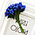 Тичинки Незабудка на дроті з листочками букетик колір Синій, фото 2