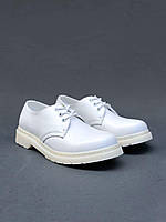 Женские туфли Dr Martens 1461 Mono White (белые) стильная модная классика PD2940