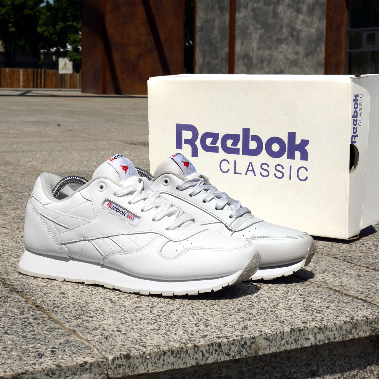Женские Кроссовки Reebok Classic белые кожа (ID#1932614210), цена: 1966 ...