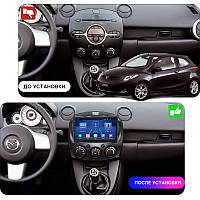 Al Штатная магнитола для Mazda 2 II (DE) 2007-2010 экран 9" 6/128Gb 4G Wi-Fi GPS Top Android