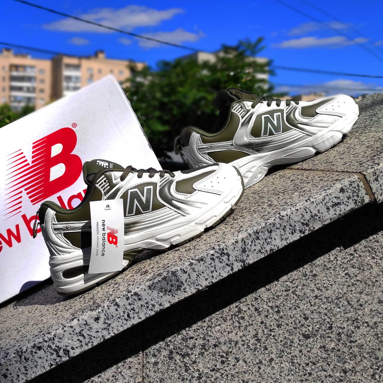 РОЗПРОДАЖ Жіночі кросівки New Balance 530 оливка