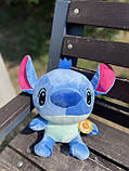 М'яка іграшка Стіч 33 см, плюшева Ліло та Стіч, Синій, рожевий Стіч Ангел, фото 3