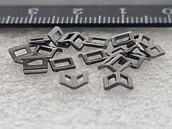 Пряжка, колір - гематитовый, 5*5 мм №20