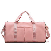 У Нас: Дорожня жіноча сумка з відділенням для взуття 2861 рожевий -OK