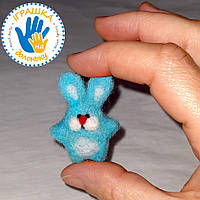 Миниатюрная игрушка, талисман Зайчик, Кролик 4х3 см, серия "Игрушка на ладошку"