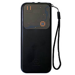 Power Bank Павербанк WUW Y116 22.5 W 10000 mAh Built-in Fast Charging Cables Чорний