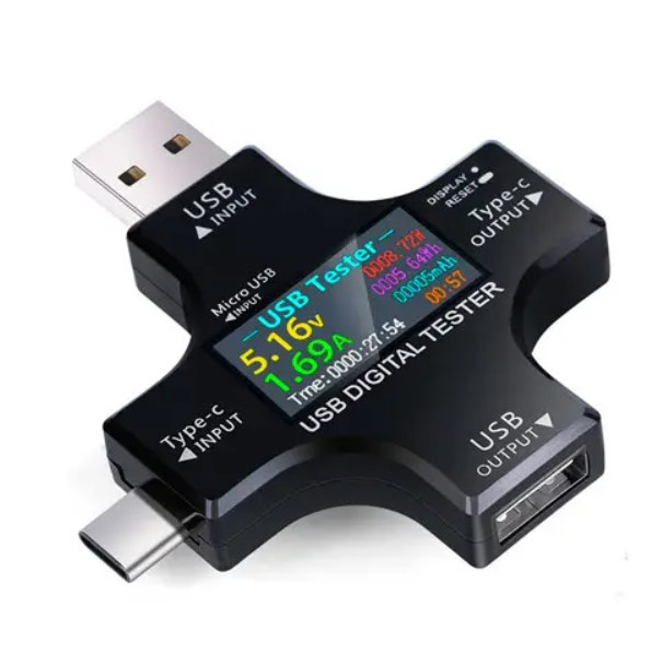 USB тестер струму напруги Atorch J-7C, Type-C MicroUSB, фото 1