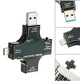 USB тестер струму напруги Atorch J-7C, Type-C MicroUSB, фото 2