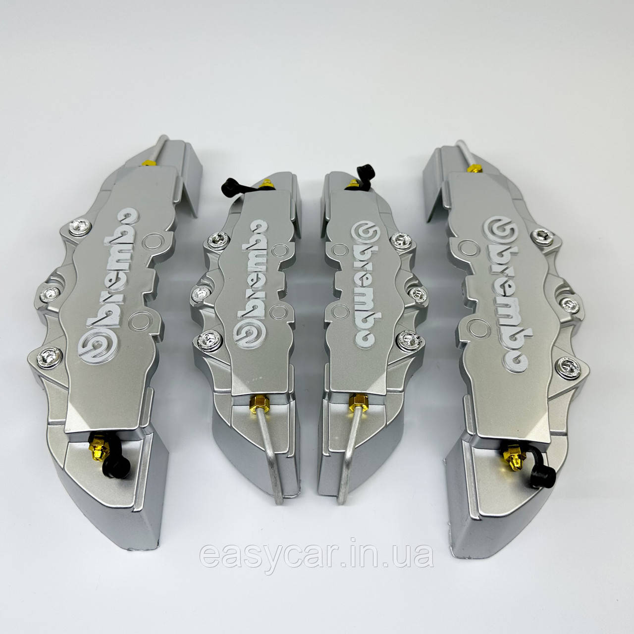 Декоративні накладки на гальмівні супорта "BREMBO" СРІБНІ R15-18