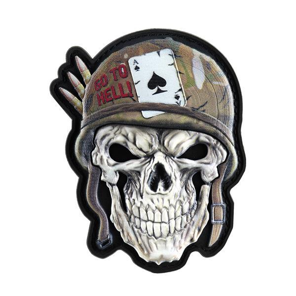 Шеврон PATCH M-TAC Skull Helmet 3D (51338101) Olive