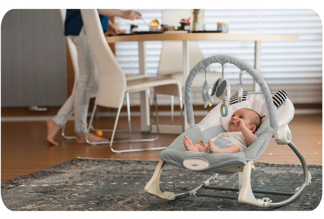 Описание Шезлонг качалка с вибрацией RICOKIDS