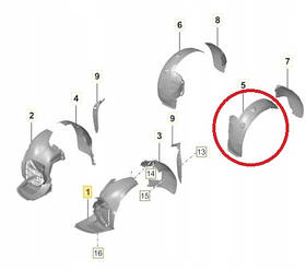 Підкрилок лівий задній Рorsche: Carrera, 992810907