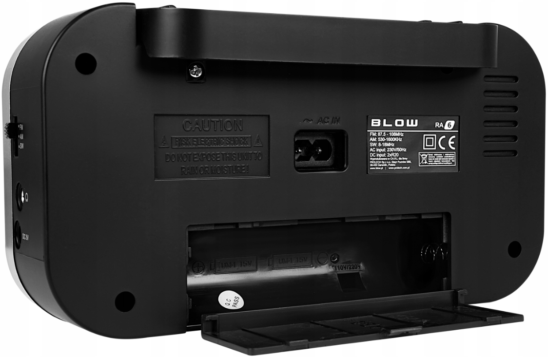 Характеристики Радиоприемник с питанием от сети AM, FM, SW BLOW 77-535#