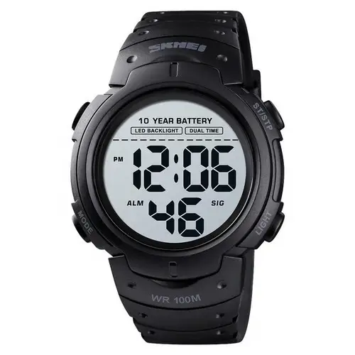 Мужские наручные спортивные часы Skmei 1560 (Черный) - фото 2 - id-p1932655421