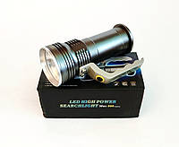 Фонарь-прожектор T-660 металл, влагозащита, 2 аккумулятора