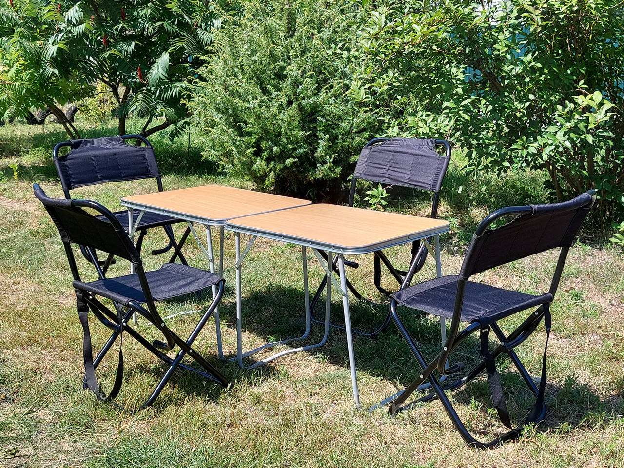 Розкладні столи зі стільцями купити для риболовлі, пікніка, кемпінгу "Кріпиш О2+4ч" стіл та стільці для відпочинку, фото 1