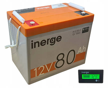 Акумулятор Inerge IN-12-100-G GEL 12 V 80 Ah, фото 2