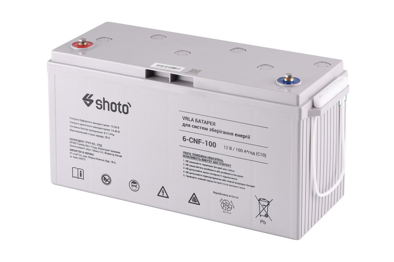 Акумулятор GEL-CARBON SHOTO 6-CNF-100