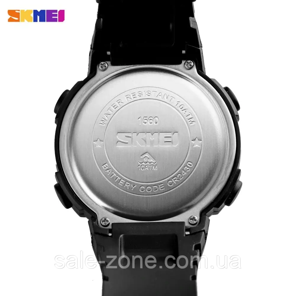 Мужские наручные часы Skmei 1560 (Черный) - фото 3 - id-p1932668396