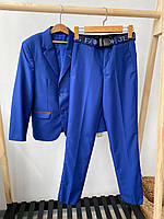 Школьный костюм двойка для мальчика пиджак и брюки 801 Palmino Rossi, Синий, Для мальчиков, Весна Осень, 32, 8