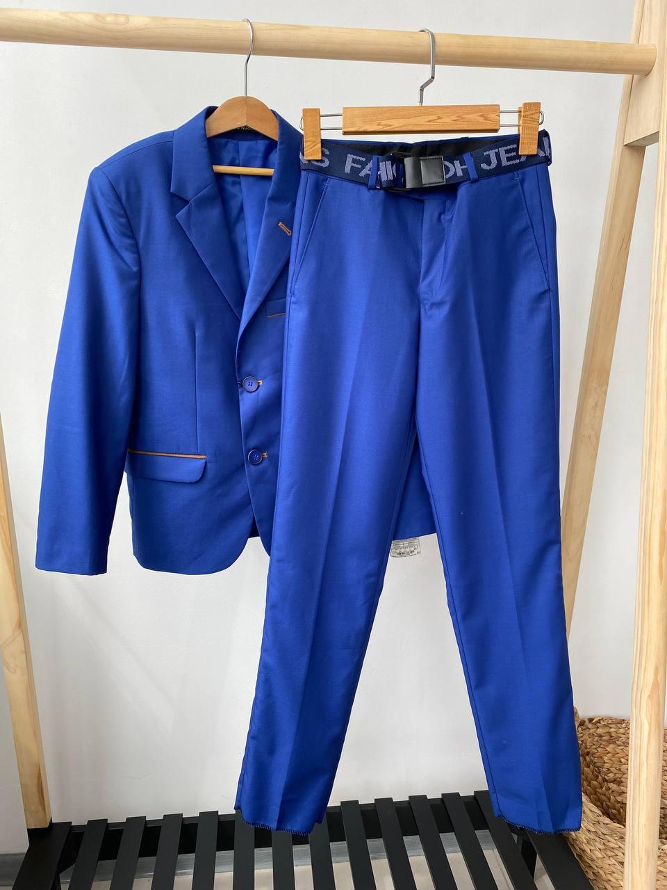 Шкільний костюм двійка для хлопчика піджак та штани 801 Palmino Rossi, Синий, Для мальчиков, Весна Осень, 32, 8 лет