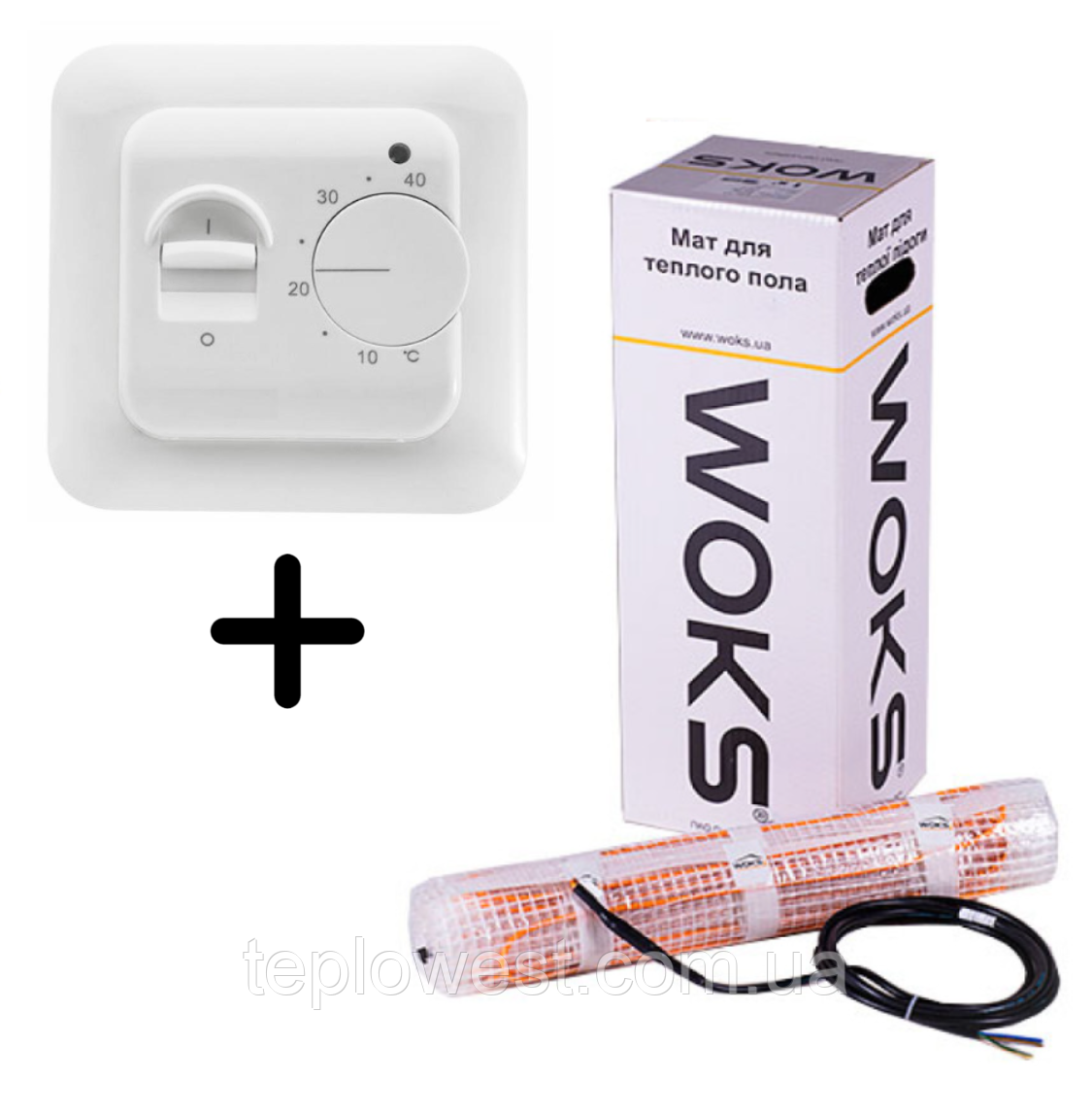 Нагрівальний мат Woks Mat 160 640 Вт (4,00 м2) з терморегулятором RTC 70.26