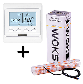 Нагрівальний мат Woks Mat 160 640 Вт (4,00 м2) з терморегулятором Е51