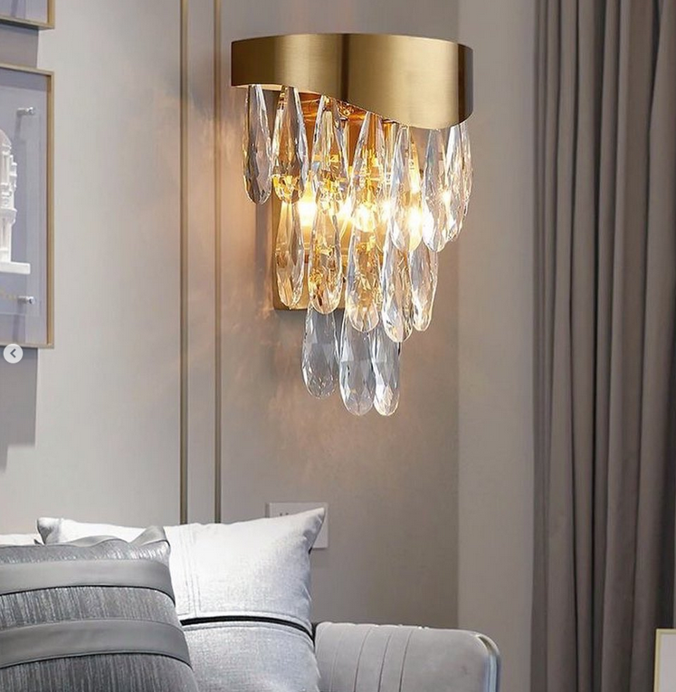 Кришталевий настінний світильник, фото 1