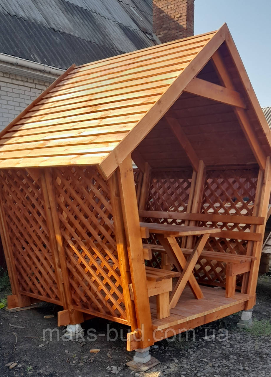 Альтанка  2х секційна решітка фавбована, фото 1