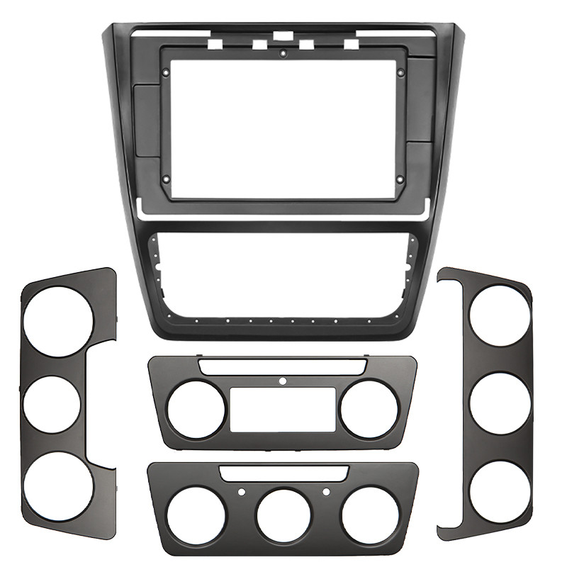 Перехідна рамка 10.1" Lesko Black для автомобіля Skoda Octavia (2004-2014гг). F-6502