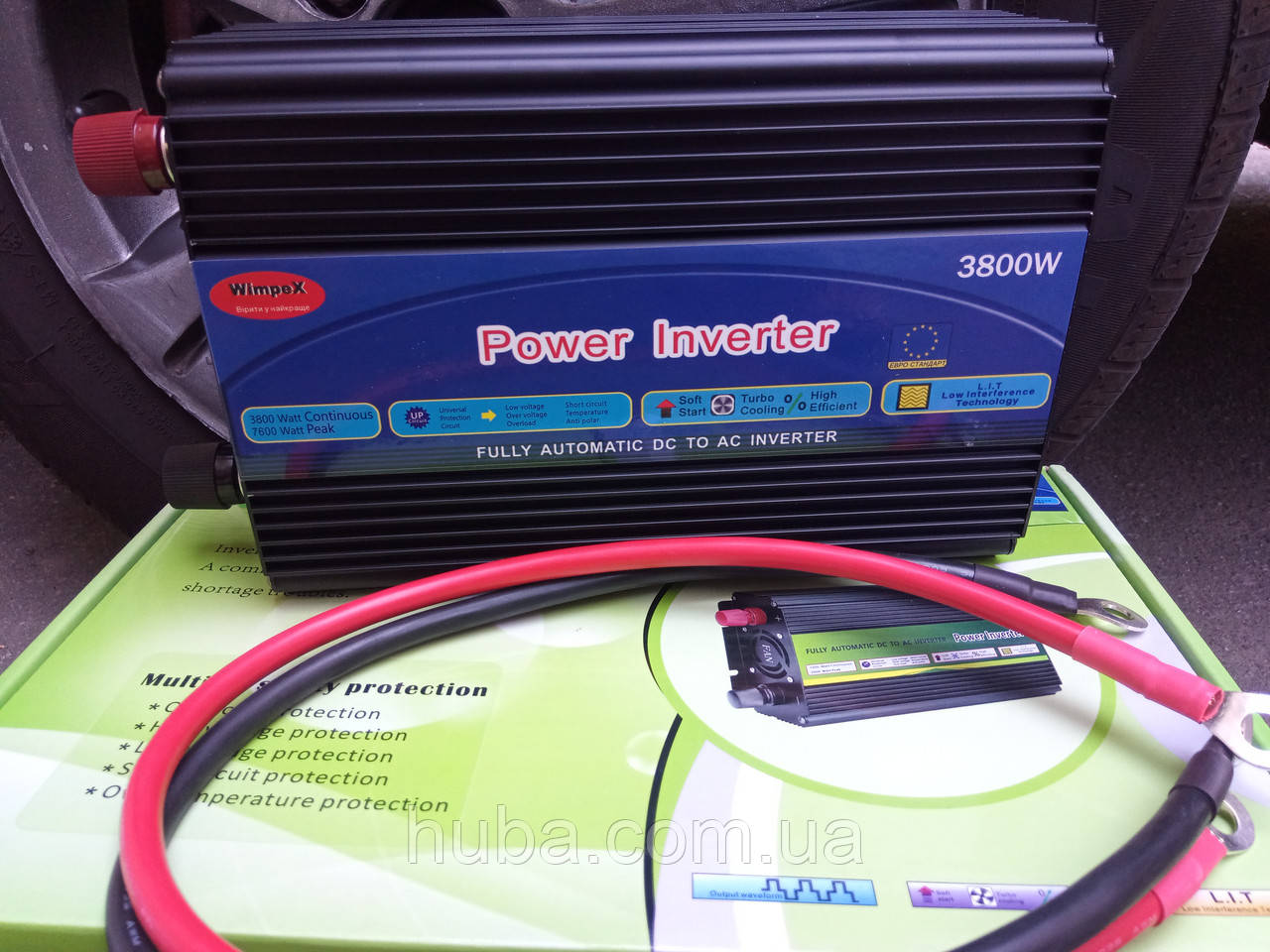 Перетворювач  Power Inventer Wimpex 24V-220V 3800W (WX-3800W)