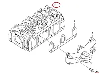 6211-110-032-90 Головка блока цилиндров ГБЦ ISEKI E3CD E3CF E3CE 6211-110-054-00