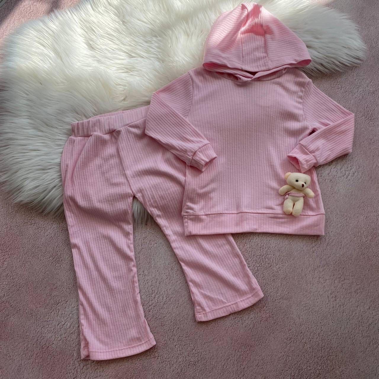 Стильний костюм для дівчинки "Ведмедик" Рожевий 9308 191, My bella, Розовый, Девочка, Весна Осень, 104, фото 1