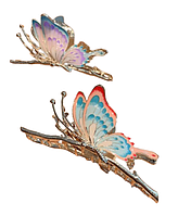 Зажим для волос "2D-Butterfly", два цвета, 11.5х5 см