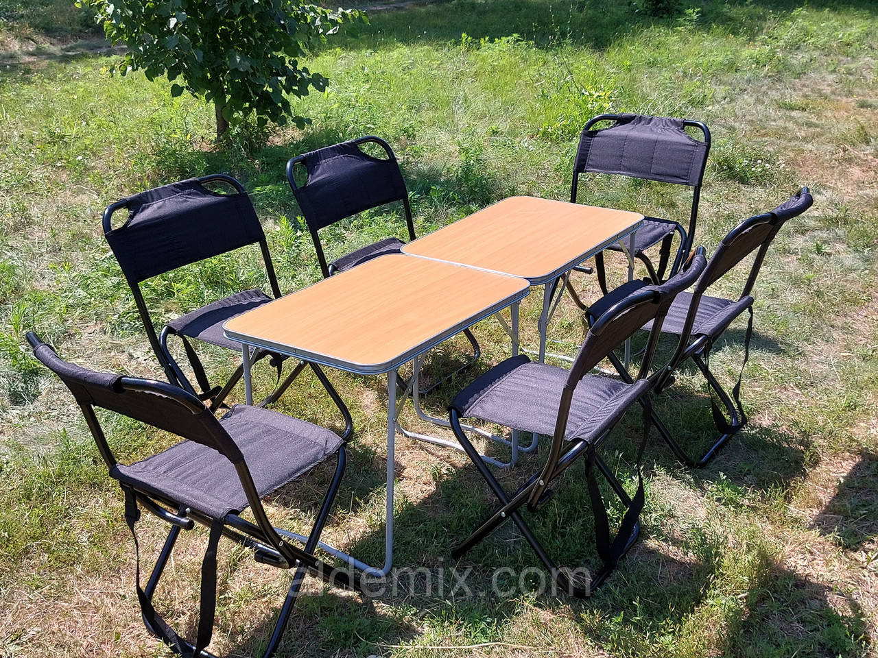Набір для кемпінгу стіл та стільці складні "Кріпиш О2+6ч" меблі туристичні для відпочинку на природі, фото 1