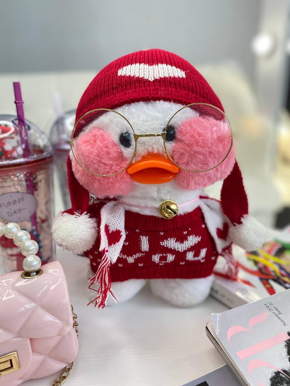 Іграшка "Lalafanfan" з одягом (кофта, шапка, шарф + окуляри) Біла 9014 217, Bambini, Білий, Унісекс
