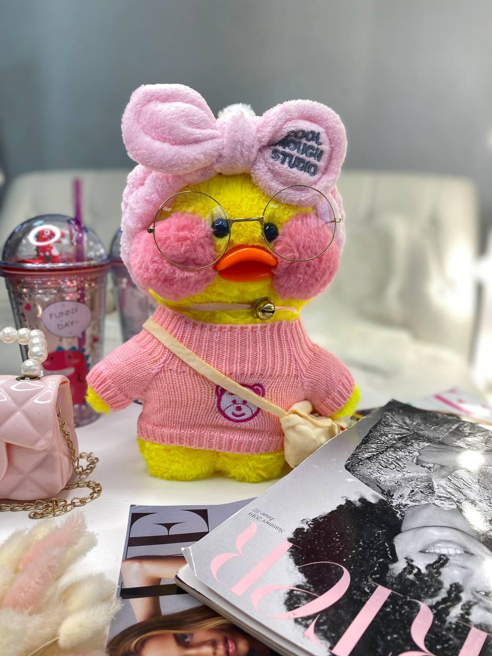 Іграшка "Lalafanfan" з одягом (кофта, пов'язка, сумка + окуляри) Жовта 9030 218, Bambini, Жовтий, Унісекс