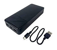 Мощный Power Bank 20000 mAh 2USB внешний переносной аккумулятор 15W для телефона, Power Bank зарядные устройст