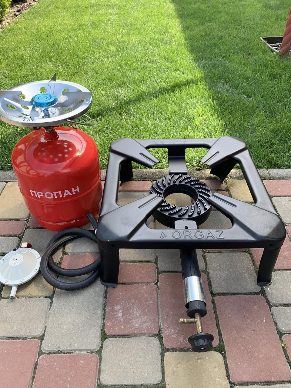 Комплект газовий кемпінговий балон Intertool 8л Orgaz Kare Volkan VL-401, фото 1