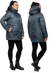 Зимова жіноча куртка пуховик розміри 48-62