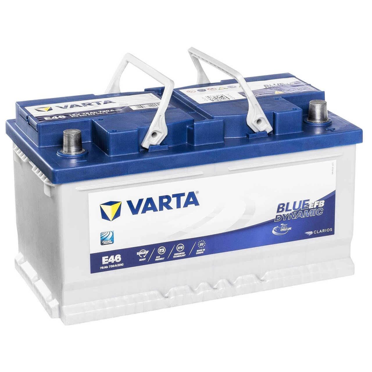 Акумулятор 75А·год 730 А 12 В VARTA E46 Blue Dynamic EFB (R+) Varta 575500073 6СТ-75