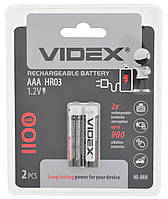 Акумулятор Videx Ni-MH HR03/AAA 1100 mAh double blister (2 шт) (4208)